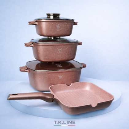 Набір каструль Тор Kitchen (3 каструлі+сковорідка) TK000103  (золото)