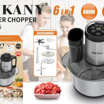 Електричний подрібнювач блендер 6в1 SOKANY SK-06036 800W 5.5L