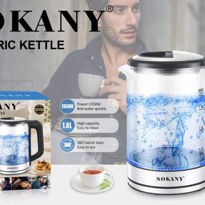 Чайник електричний скляний Sokany SK-09012