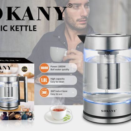 Електричний чайник Sokany SK-09062, 1,8 літра, 1800 Вт