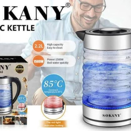 Електрочайник SOKANY SK-09055 (2,2 л, сталь)