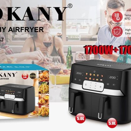 Мультипіч двокамерна аерофритюрниця Sokany SK-ZG-8047 1700+1700Вт 5+5л