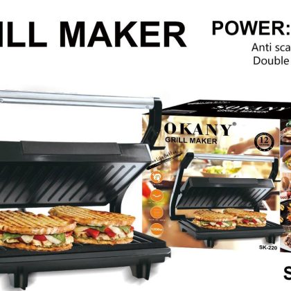 Контактний електричний гриль Sokany SK-220 1200W