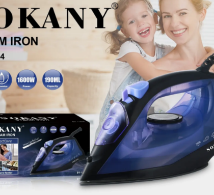 Електрична парова праска Sokany SK-11004 потужністю 1600 Вт з керамічною підошвою (10)