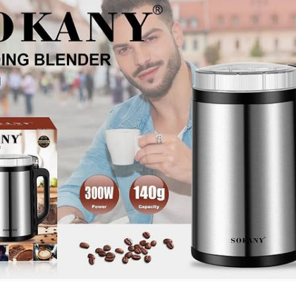 Кавомолка електрична Sokany Sк-04021 300 Вт з нержавіючої сталі