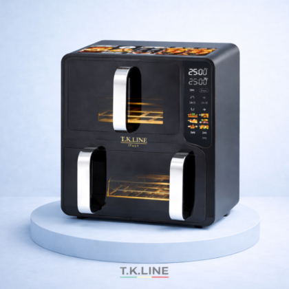 Двокамерна аерофритюрниця T.K.Line TK00275 на 12 л і на 6л ¶ Потужність 5200+2000 Вт 1